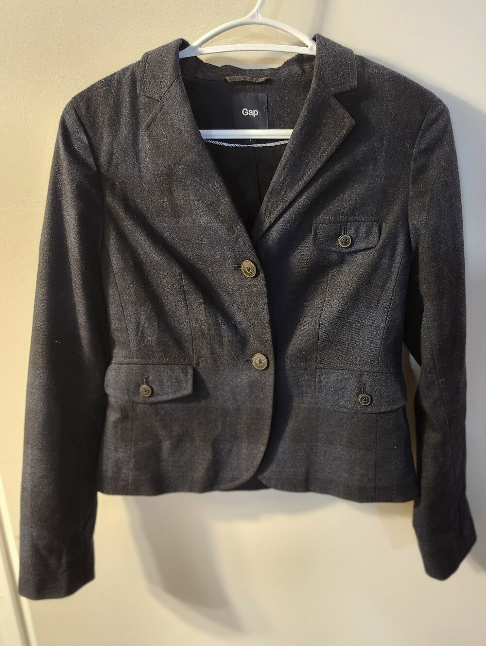 GAP Blue Plaid Women's Tailored Blazer